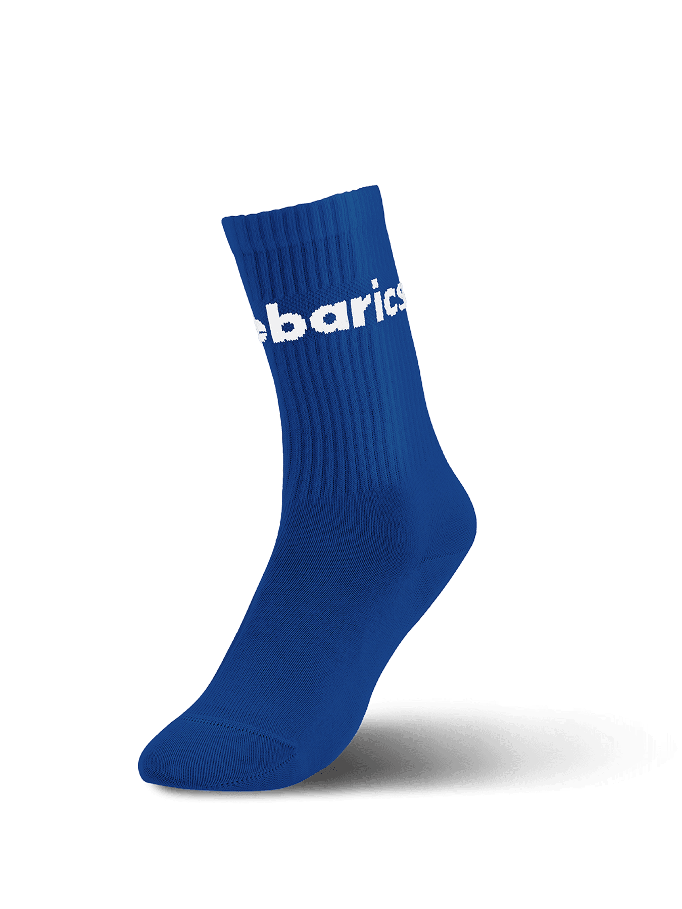 Barebarics Barefoot Socks - Crew - Cobalt Blue - Big logo
